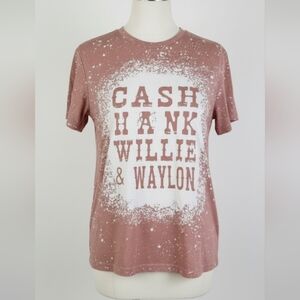 Emery Rose XL Country Music Graphic Tee Cash Hank Willie Waylon
